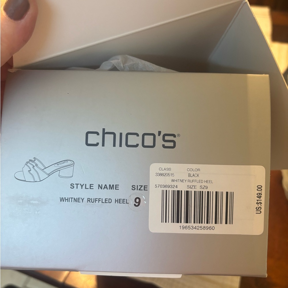 Chico's Black Ruffle Mules - Picture 4 of 4